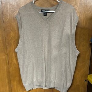 Men's 100% Cashmere Tan Sweater Vest